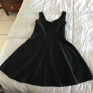 Forever 21 Black Skater Dress Sweetheart Neckline